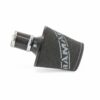 This filter is designed to be inserted into a flexible hose such as a rubber or silicone intake pipe. These filters have an aluminium ram-pipe neck and a cone shaped filter element. This integral cone channels all the incoming air