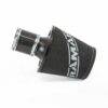 This filter is designed to be inserted into a flexible hose such as a rubber or silicone intake pipe. These filters have an aluminium ram-pipe neck and a cone shaped filter element. This integral cone channels all the incoming air