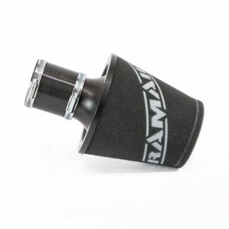 <p><strong>This filter is designed to be inserted into a flexible hose such as a rubber or silicone intake pipe.</strong></p> <p>These filters have an aluminium ram-pipe neck and a cone shaped filter element. This integral cone channels all the incoming air