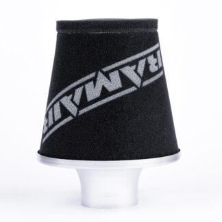 <p><strong>This filter is designed to be inserted into a flexible hose such as a rubber or silicone intake pipe.</strong></p> <p>These filters have an aluminium ram-pipe neck and a cone shaped filter element. This integral cone channels all the incoming air