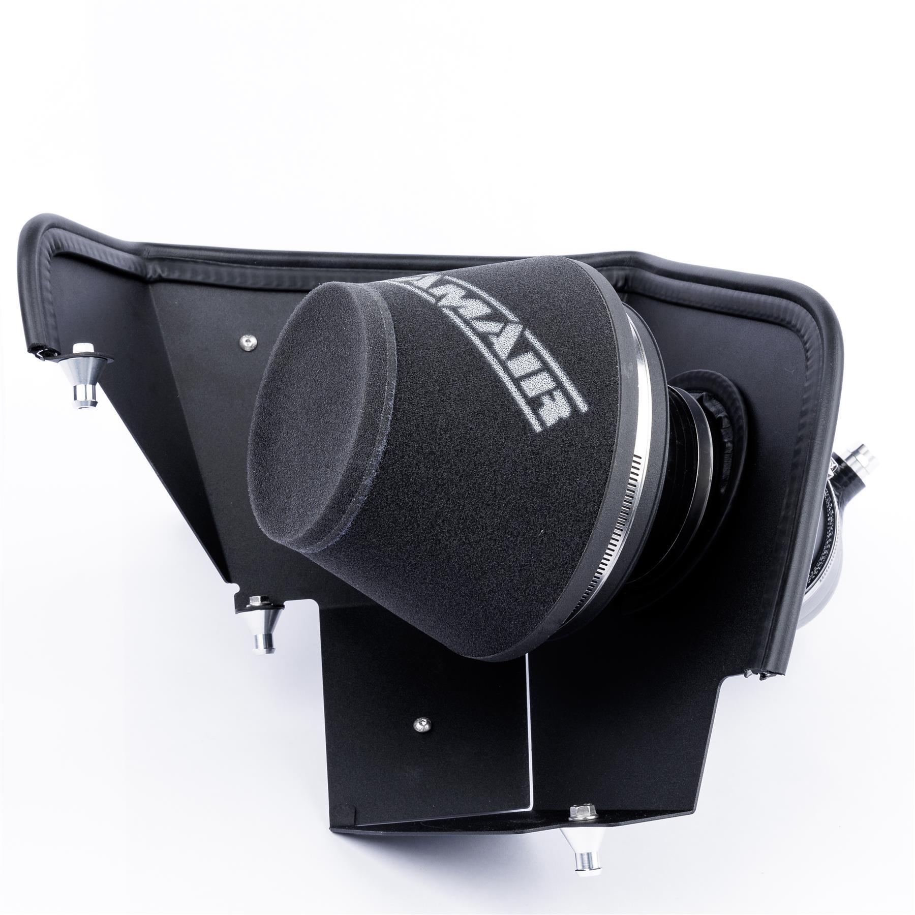 This performance intake kit is designed to fit 3.0 B58 Toyota Supra and BMW Z4 models from 2019 onwards.  It is suitable for both right and left-hand-drive vehicles. Features  An open air induction kit will give your car that ever needed increase in induction.  Will give the vehicle an increase in BHP and more importantly torque. Optimise airflow and filtration by utilising the twin-tangential velocity stack that brings smooth air flow and the nanofibre filtration media. Easy to clean using our filter maintance kit - CK-003  What Does It Do? This induction kit will increase the airflow into the turbo while increasing engine noise over the restrictive factory air intake system. This kit includes everything required for the fitting of the induction kit. What Will I Get? Ramair Filters utilise the top-quality components in all their kits see below for what this kit will include:  Black heat shield Ramair foam air filter Black silicone hose with take-off Intake Pipe with MAF housing Turbo Adapter Full fitting kit with easy step by step instructions  If you have any queries on product fitment then please contact us via 01793 296 344 or on our live chat and one of our brand associates will be more than happy to assist.