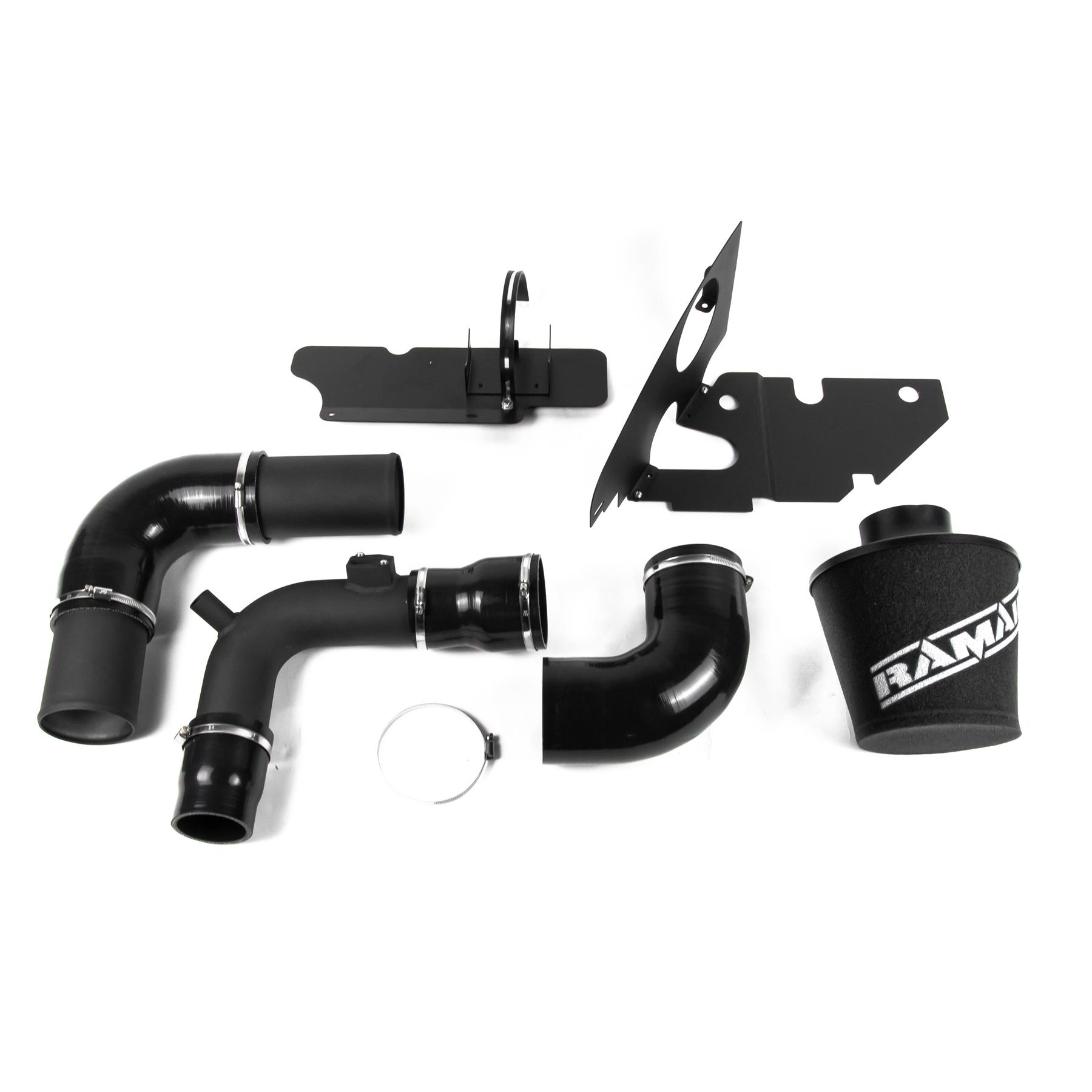 This Performance oversized intake kit with black silicone intake pipe is designed to fit Audi