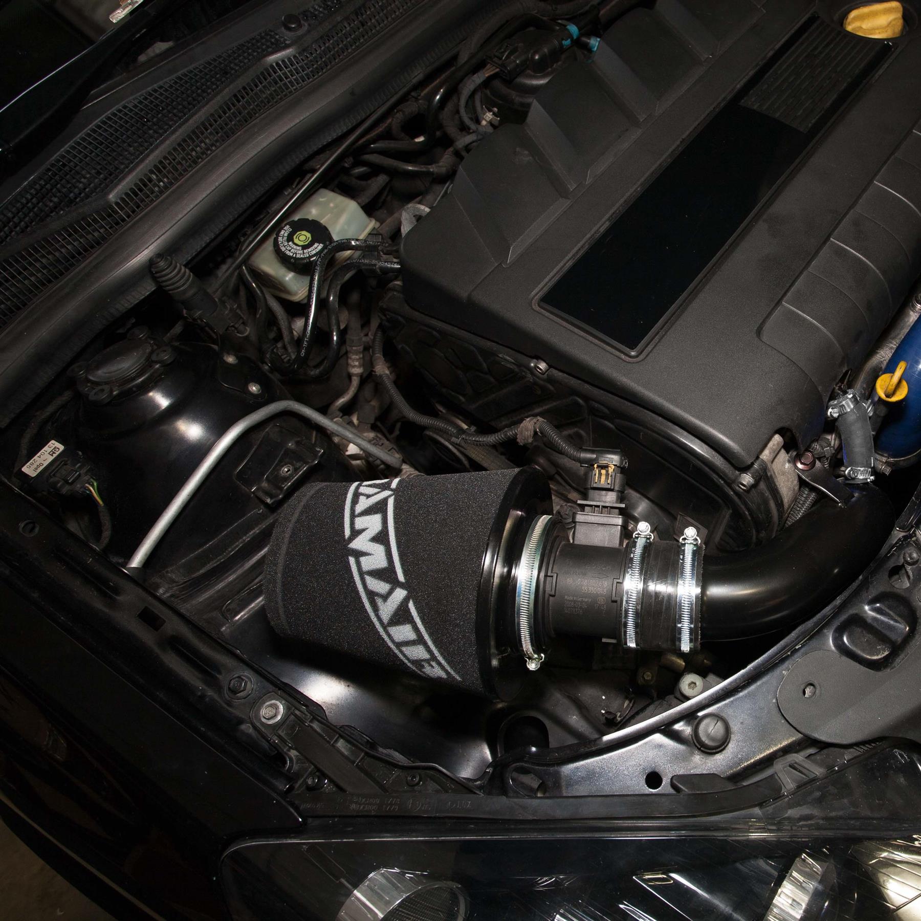 Vectra C and Zafira B 1.9 CDTI 2004 - 2008 Features  Improves performance and throttle response Enhanced induction sound Full fitting kit and instructions Easy to clean using our filter maintance kit - CK-003  What Does It Do? This performance intake kit allows improved air flow and sound over the standard restrictive factory equipment. What Will I Get? Ramair Filters utilise the top-quality components in all their kits see below for what this kit will include:  Black powder coated intake pipe Ramair foam filter Black silicone intake pipe Full fitting kit with easy step by step instructions  If you have any queries on this product fitment then please contact us via 01793 296 344 or on our live chat and one of our brand associates will be more than happy to assist.
