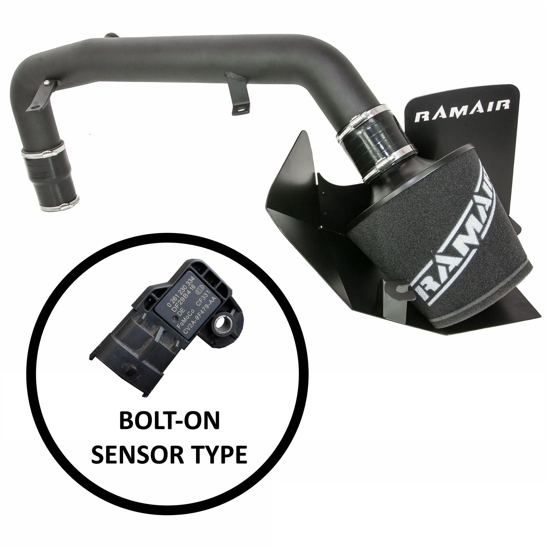 <p><em>This Performance intake kit is designed to fit a MK3 Ford Focus ST 250 2.0T 2012 - 2014 with the bolt in style IAT sensor. Other kit available for the twist type sensor. </em></p> <p><strong><em>Features</em></strong></p> <ul> <li><em>Improves performance and throttle response</em></li> <li><em>Enhanced induction and turbo sound</em></li> <li><em>Full fitting kit and instructions</em></li> <li><em>Easy to clean using our filter maintance kit - CK-003</em></li> </ul> <p><strong><em>What Does It Do?</em></strong></p> <p><em>This performance intake kit allows improved air flow and sound over the standard restrictive factory equipment.</em></p> <p><strong><em>What Will I Get?</em></strong></p> <p><em>Ramair Filters utilise the top-quality components in all their kits see below for what this kit will include:</em></p> <ul> <li><em>Black powder coated heat shield</em></li> <li><em>Ramair foam filter</em></li> <li><em>Black silicone couplers</em></li> <li><em>Black powder coated hard intake pipe</em></li> <li><em>Full fitting kit with easy step by step instructions</em></li> </ul> <p><em>If you have any queries on this product fitment then please contact us via 01793 296 344 or on our live chat and one of our brand associates will be more than happy to assist.</em></p>