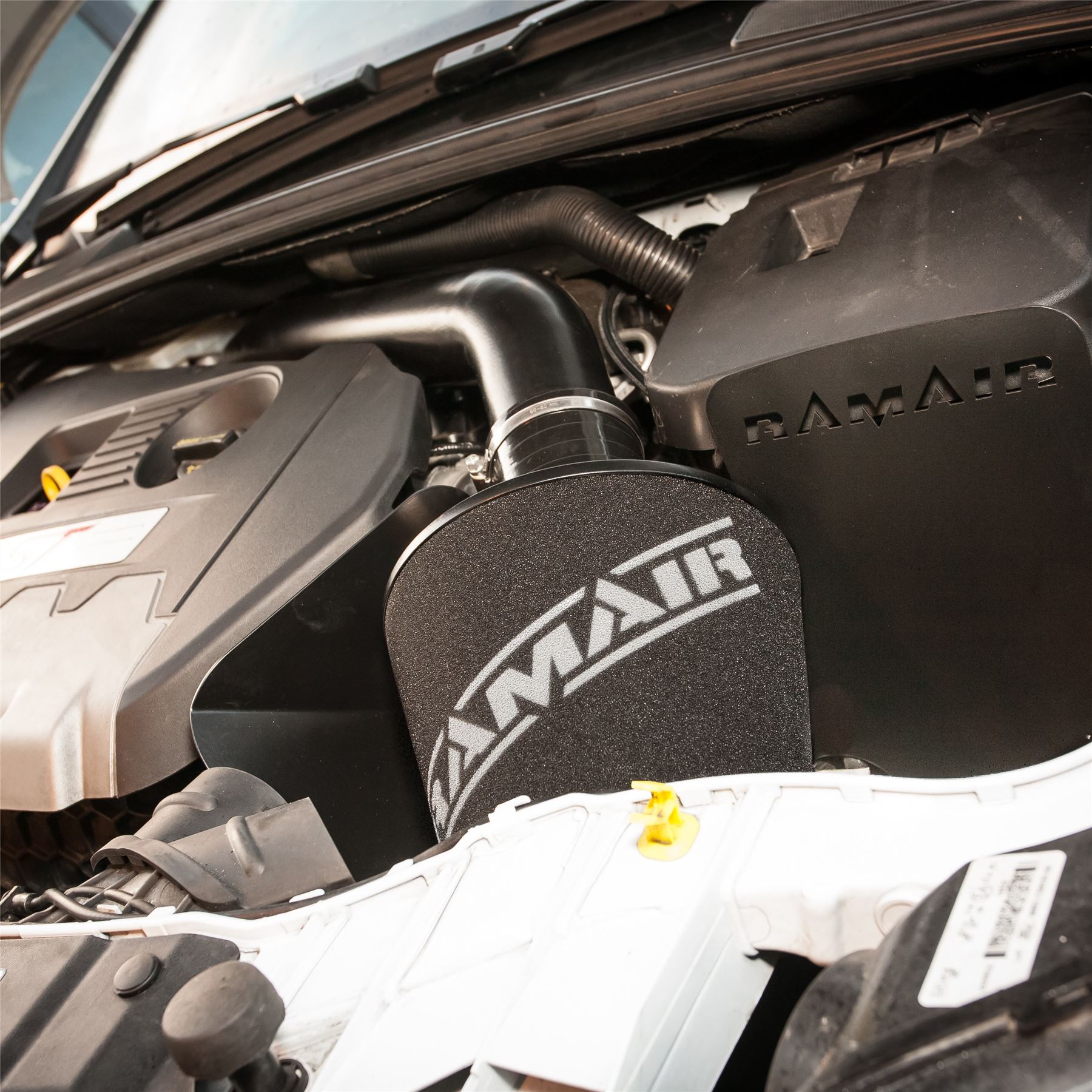 This Performance intake kit is designed to fit a MK3 Ford Focus ST 250 2.0T 2014 – 2019 with the twist in style IAT sensor. Other kit available for the bolt type sensor.  Features  Improves performance and throttle response Enhanced induction and turbo sound Full fitting kit and instructions Easy to clean using our filter maintance kit - CK-003  What Does It Do? This performance intake kit allows improved air flow and sound over the standard restrictive factory equipment. What Will I Get? Ramair Filters utilise the top-quality components in all their kits see below for what this kit will include:  Black powder coated heat shield Ramair foam filter Black silicone couplers Black powder coated hard intake pipe Full fitting kit with easy step by step instructions  If you have any queries on this product fitment then please contact us via 01793 296 344 or on our live chat and one of our brand associates will be more than happy to assist.