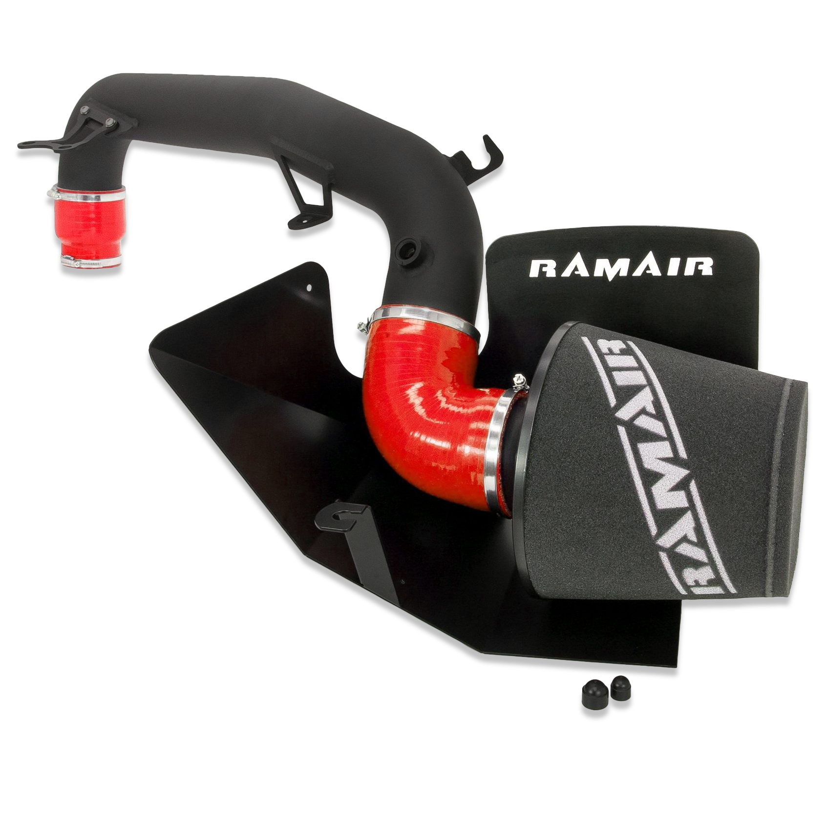 This Performance intake kit is designed to fit the 2015 – 2019 Ford Focus MK3 2.3T Ecoboost RS. Please note alternative silicone colours of blue and black are available.  Features  Improves performance and throttle response Enhanced induction and turbo sound Full fitting kit and instructions Easy to clean using our filter maintance kit - CK-003  What Does It Do? This performance intake kit allows improved air flow and sound over the standard restrictive factory equipment. What Will I Get? Ramair Filters utilise the top-quality components in all their kits see below for what this kit will include:  Black powder coated heat shield Ramair foam filter Red silicone couplers Black powder coated aluminium intake pipe Full fitting kit with easy step by step instructions  If you have any queries on this product fitment then please contact us via 01793 296 344 or on our live chat and one of our brand associates will be more than happy to assist.