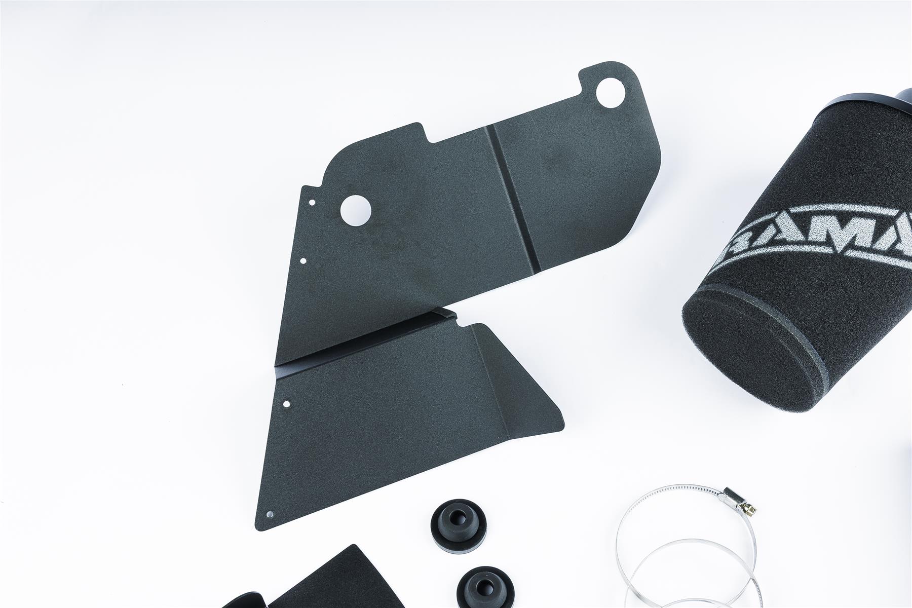 This Performance intake kit with black silicone intake pipe is designed to fit Audi