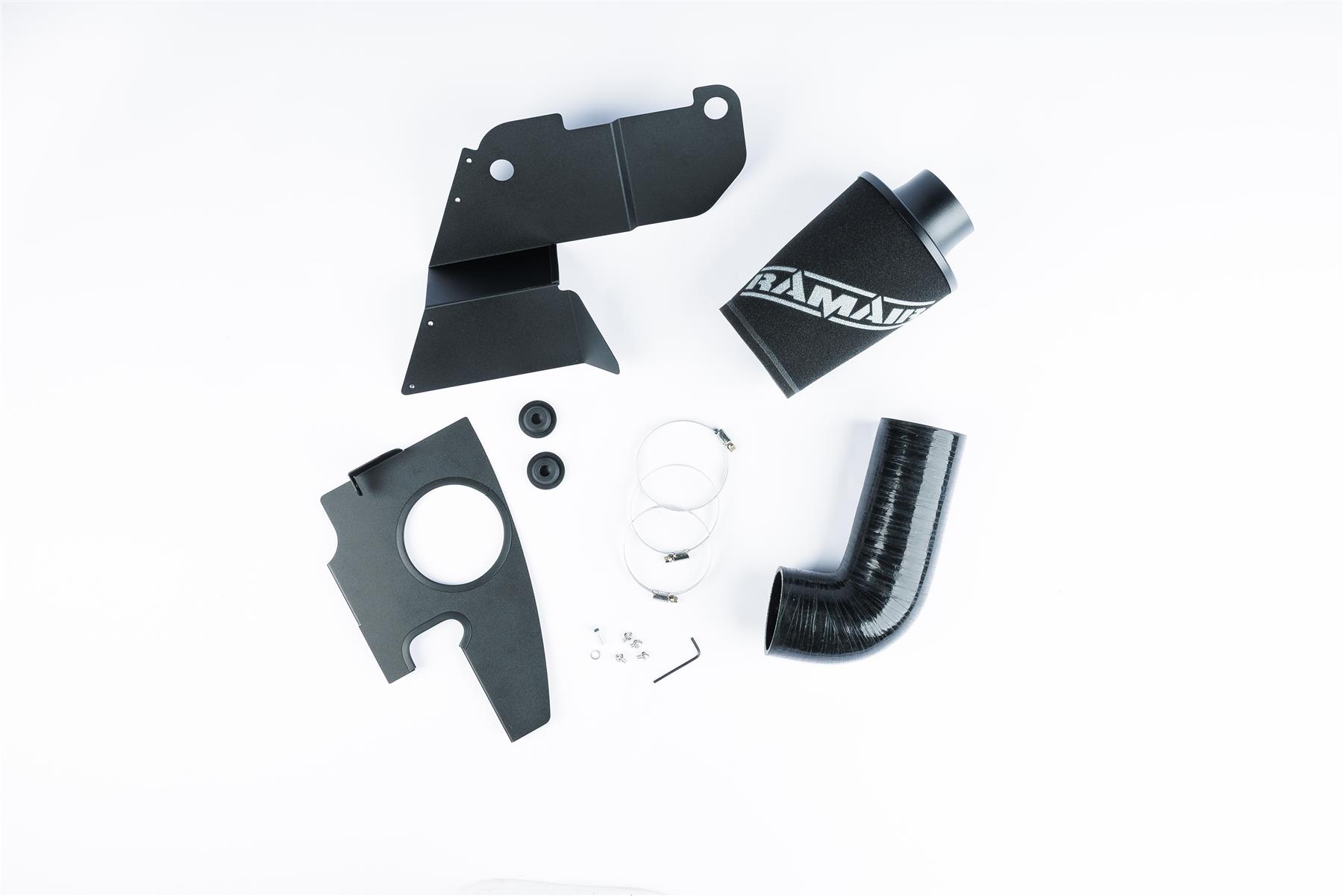 This Performance intake kit with black silicone intake pipe is designed to fit Audi