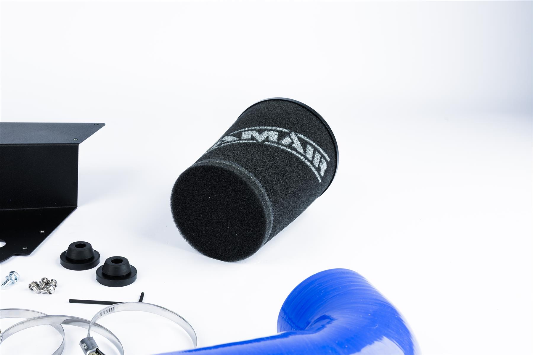 This Performance intake kit with blue silicone intake pipe is designed to fit Audi