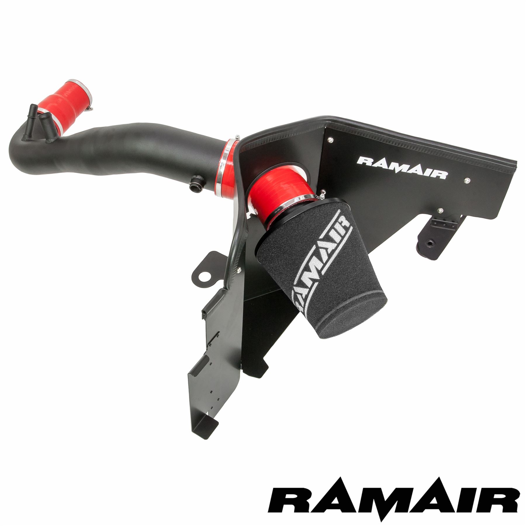 This Performance intake kit is designed to fit the 2015 – 2022 Ford Mustang 2.3T Ecoboost. Please note that alternative silicone colour options of blue and black are available.  Features  Improves performance and throttle response Enhanced induction and turbo sound Full fitting kit and instructions Easy to clean using our filter maintance kit - CK-003  What Does It Do? This performance intake kit allows improved air flow and sound over the standard restrictive factory equipment. What Will I Get? Ramair Filters utilise the top-quality components in all their kits see below for what this kit will include:  Black powder coated heat shield Ramair foam filter Red silicone couplers Black powder coated hard intake pipe Full fitting kit with easy step by step instructions  If you have any queries on this product fitment then please contact us via 01793 296 344 or on our live chat and one of our brand associates will be more than happy to assist.