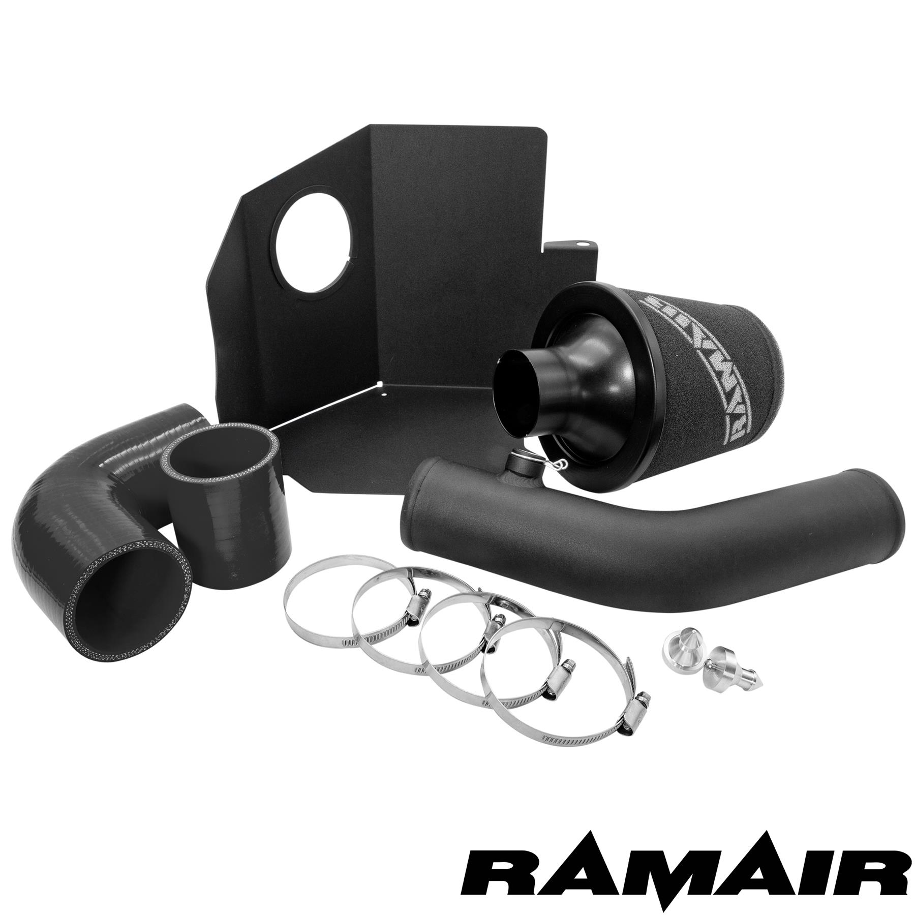 This Performance intake kit is designed to fit the 2017 - 2020 MK8 Ford Fiesta with the 1.0 EcoBoost engine. Please note that alternative silicone colour options of red and blue are available.  Features  Improves performance and throttle response Enhanced induction and turbo sound Full fitting kit and instructions Easy to clean using our filter maintance kit - CK-003  What Does It Do? This performance intake kit allows improved air flow and sound over the standard restrictive factory equipment. What Will I Get? Ramair Filters utilise the top-quality components in all their kits see below for what this kit will include:  Black powder coated heat shield Ramair foam filter Black silicone couplers Black powder coated hard intake pipe Full fitting kit with easy step by step instructions  If you have any queries on this product fitment then please contact us via 01793 296 344 or on our live chat and one of our brand associates will be more than happy to assist.