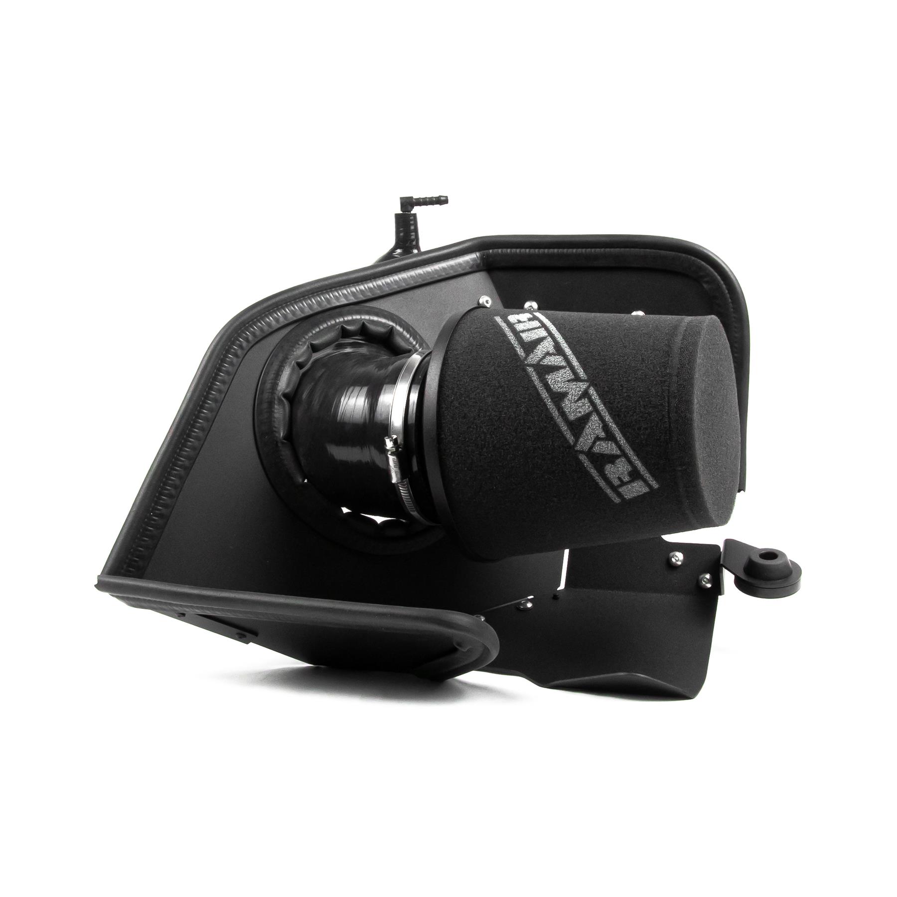 This Performance intake kit is designed to fit the Volkswagen Golf MK8 GTI and R that have the 2.0 TSI/TFSI engine. Features  80mm intake diameter  Improves performance and throttle response Enhanced induction and turbo sound Full fitting kit and instructions Easy to clean using our filter maintance kit - CK-003  What Does It Do? This performance intake kit allows improved air flow and sound over the standard restrictive factory equipment. What Will I Get? Ramair Filters utilise the top-quality components in all their kits see below for what this kit will include:  Black powder coated heat shield Ramair foam filter Black silicone intake pipe Full fitting kit with easy step by step instructions  If you have any queries on this product fitment then please contact us via 01793 296 344 or on our live chat and one of our brand associates will be more than happy to assist.