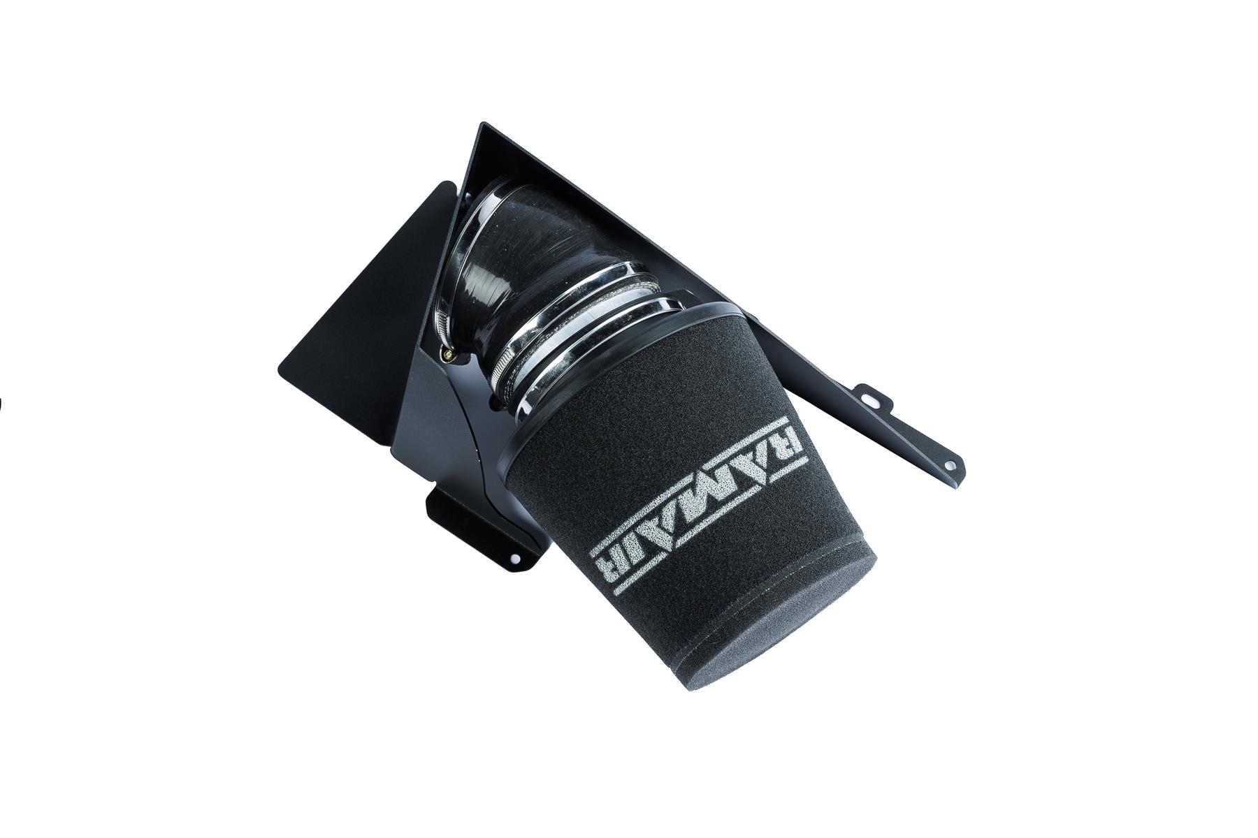 hose clamps and high quality silicone hose connectors necessary to fit the kit to the standard car Easy to clean using our filter maintance kit - CK-003  What Does It Do? This induction kit will increase the airflow into the supercharger while increasing engine noise over the restrictive factory air intake system. This kit includes everything required for the fitting of the induction kit. What Will I Get? Ramair Filters utilise the top-quality components in all their kits see below for what this kit will include:  Pair of black powder-coated aluminium heat shields Pair of Ramair foam air filters Pair of custom made silicone hoses and alloy couplers Fitting kit with easy step by step instructions including pictures   If you have any queries on product fitment then please contact us via live chat and one of our brand associates will be more than happy to assist.