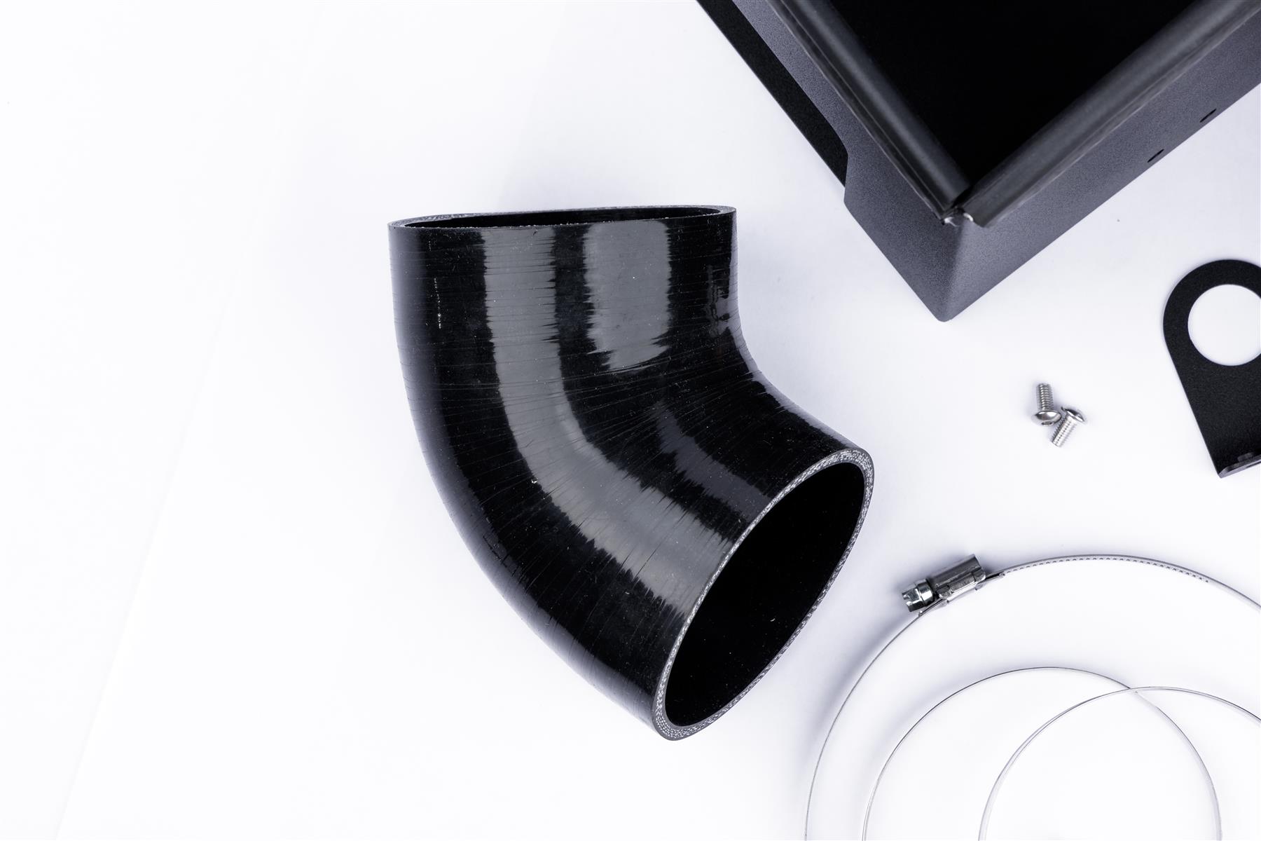 This performance intake kit is designed to fit Audi RS3 & TTRS models from 2015 onwards. It is suitable for both right and left-hand-drive vehicles. Features  Improves performance and throttle response Enhanced induction and turbo sound Full fitting kit and instructions Easy to clean using our filter maintance kit - CK-003  What Does It Do? This performance intake kit allows improved air flow and sound over the standard restrictive factory equipment. What Will I Get? Ramair Filters utilise the top-quality components in all their kits see below for what this kit will include:  Black powder coated heat shield Ramair foam filter Black silicone hose Full fitting kit with easy step by step instructions  If you have any queries on this product fitment then please contact us via 01793 296 344 or on our live chat and one of our brand associates will be more than happy to assist
