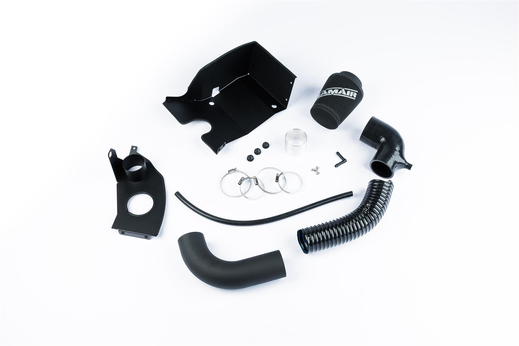 see below for what this kit will include:  Black powder coated heat shield Ramair Foam Filter Black powder coated aluminium intake pipe PVC intake ducting  Full fitting kit with easy step by step instructions  If you have any queries on this product fitment then please contact us via 01793 296 344 or on our live chat and one of our brand associates will be more than happy to assist.