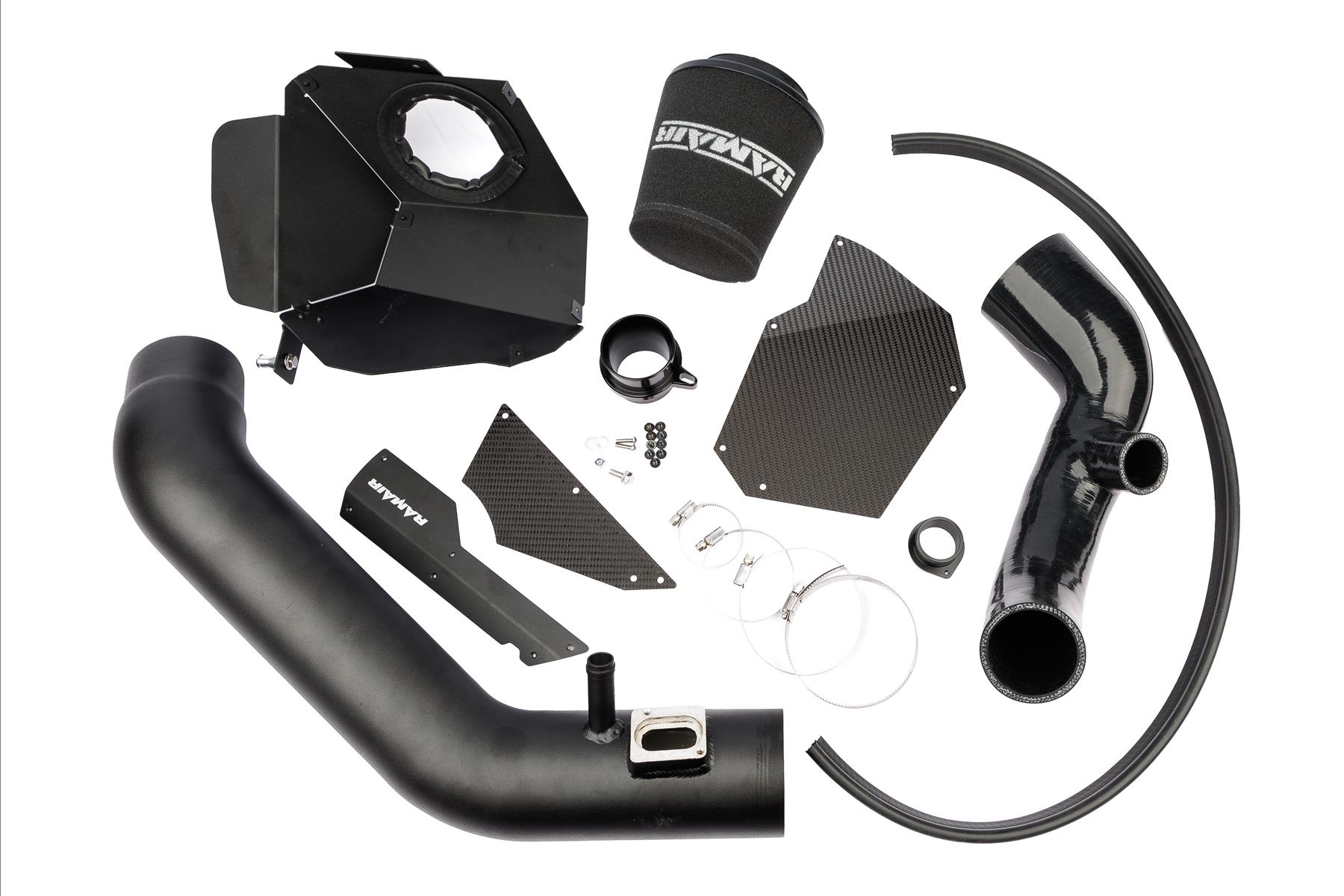 335i and 435i models from 2011 to 2018 with the N55 3.0L turbocharged petrol engines. Features  90mm intake diameter Matched OEM MAF sensor dimensions Improves performance and throttle response Enhanced induction and turbo sound Full fitting kit and instructions Easy to clean using our filter maintance kit - CK-003  What Does It Do? This performance intake kit allows improved air flow and sound over the standard restrictive factory equipment. What Will I Get? Ramair Filters utilise the top-quality components in all their kits see below for what this kit will include:  Black powder coated heat shield Carbon fibre lid Ramair foam filter Black silicone hose Black powder coated hard pipe CNC turbo adapter CNC PCV adapter Full fitting kit with easy step by step instructions  If you have any queries on this product fitment