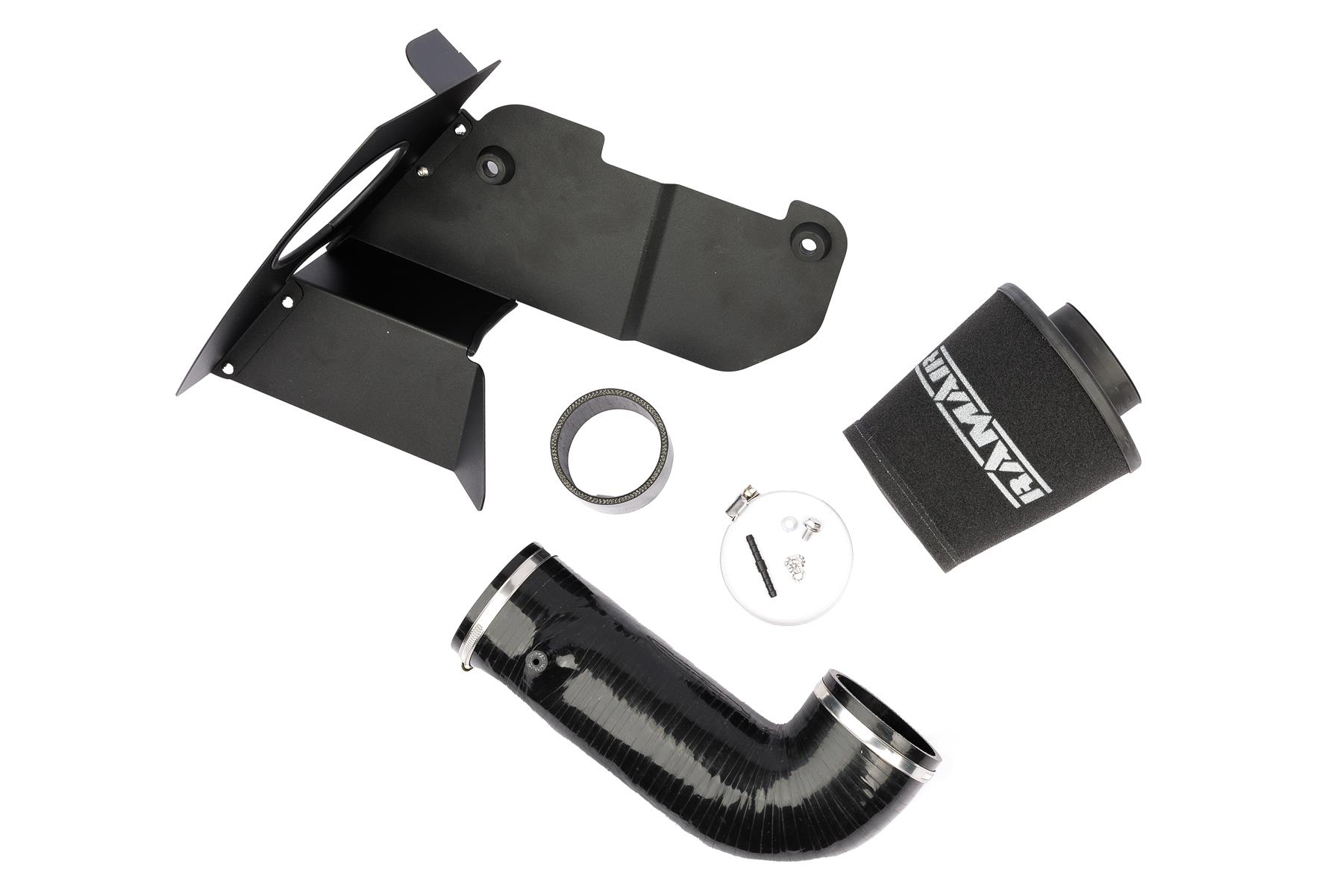 This Performance intake kit with black silicone intake pipe is designed to fit MK3 Volkswagen Caddy 1.6/1.9/2.0 TDI Features  80mm Intake Diameter (70mm included adapter) Improves performance and throttle response Enhanced induction and turbo sound Full fitting kit and instructions Easy to clean using our filter maintance kit - CK-003  What Does It Do? This performance intake kit allows improved air flow and sound over the standard restrictive factory equipment. What Will I Get? Ramair Filters utilise the top-quality components in all their kits see below for what this kit will include:  Black powder coated heat shield Ramair foam filter Black silicone inlet pipe Full fitting kit with easy step by step instructions  If you have any queries on this product fitment then please contact us via 01793 296 344 or on our live chat and one of our brand associates will be more than happy to assist.