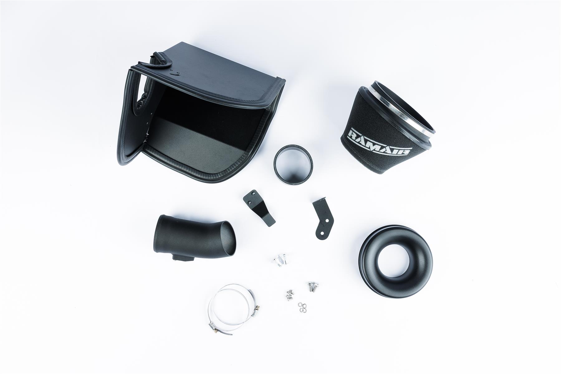 see below for what this kit will include:  Black powder coated heat shield Foam filter Black powder coated aluminium intake pipe with MAF housing Full fitting kit with easy step by step instructions  If you have any queries on this product fitment then please contact us via 01793 296 344 or on our live chat and one of our brand associates will be more than happy to assist.