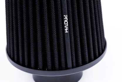 This filter comes with a silicone coupler so is designed to clamp on to the outside of a rigid hard pipe such as a MAF. These filters have an aluminium ram-pipe neck and a cone shaped filter element. This integral cone channels all the incoming air