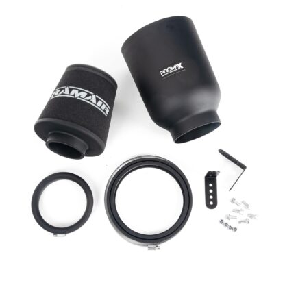 The ProMax enclosed filter has a modular design. Supplied with a bell mouth inlet and base adapter the housing can be combined with a selection of Ramair and Proram filters in various neck sizes
