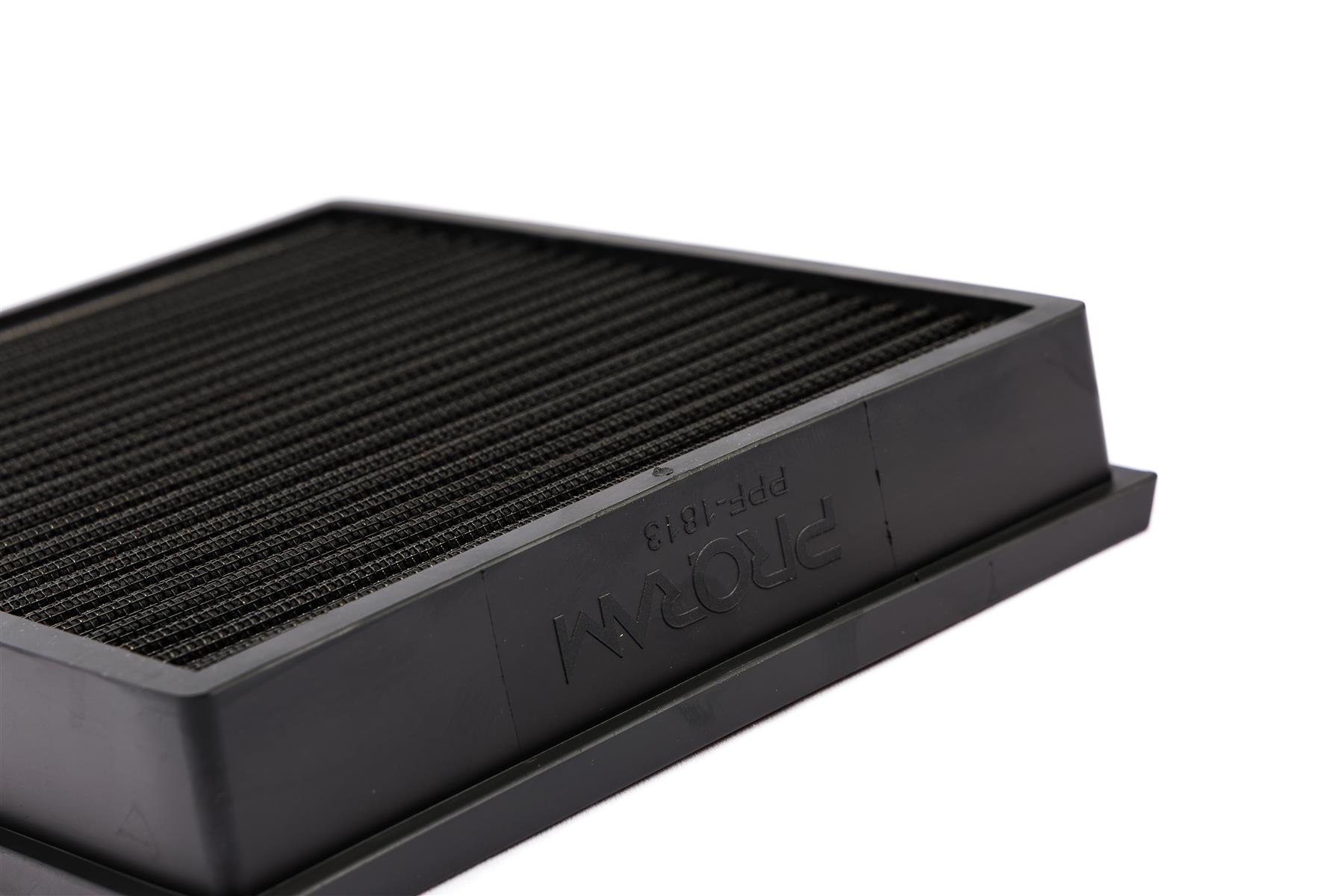 synthetic nanofiber filtration media which is pleated to maximise surface area and in turn increase air flow. Utilising over 35 years of experience in the field of motorsport filtration the pleated range by Ramair is the premium choice on the market today for your fast road or track car. Filter Length: 213mm (8.4inch) Filter Width: 203mm (8inch) Filter Shape: Unique Filter Material: Pleated Nanofibre If you have any queries on product fitment then please contact us via our live chat and one of our brand associates will be more than happy to assist.
