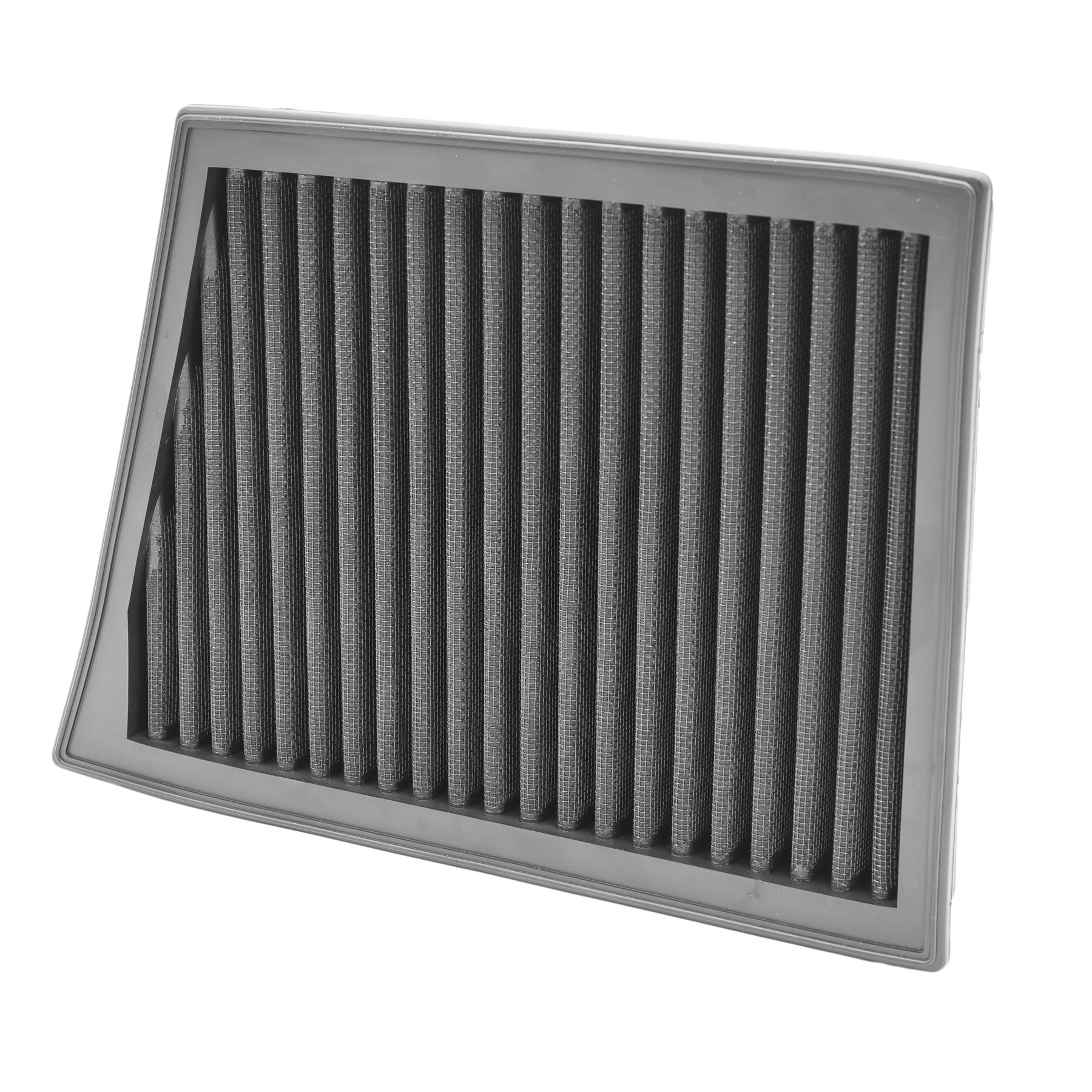 synthetic nanofiber filtration media which is pleated to maximise surface area and in turn increase air flow. Utilising over 35 years of experience in the field of motorsport filtration the pleated range by Ramair is the premium choice on the market today for your fast road or track car. Filter Length: 289mm (11.4inch) Filter Width: 265mm (10.4inch) Filter Shape: Unique Filter Material: Pleated Nanofibre If you have any queries on product fitment then please contact us via our live chat and one of our brand associates will be more than happy to assist.