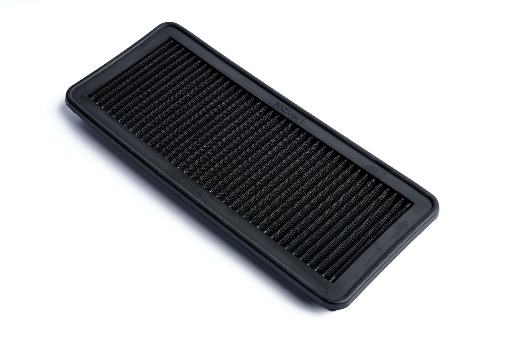 synthetic nanofiber filtration media which is pleated to maximise surface area and in turn increase air flow. Utilising over 35 years of experience in the field of motorsport filtration the pleated range by Ramair is the premium choice on the market today for your fast road or track car. Filter Length: 344mm (13.5inch) Filter Width: 143mm (5.6inch) Filter Shape: Rectangle Filter Material: Pleated Nanofibre If you have any queries on product fitment then please contact us via our live chat and one of our brand associates will be more than happy to assist.