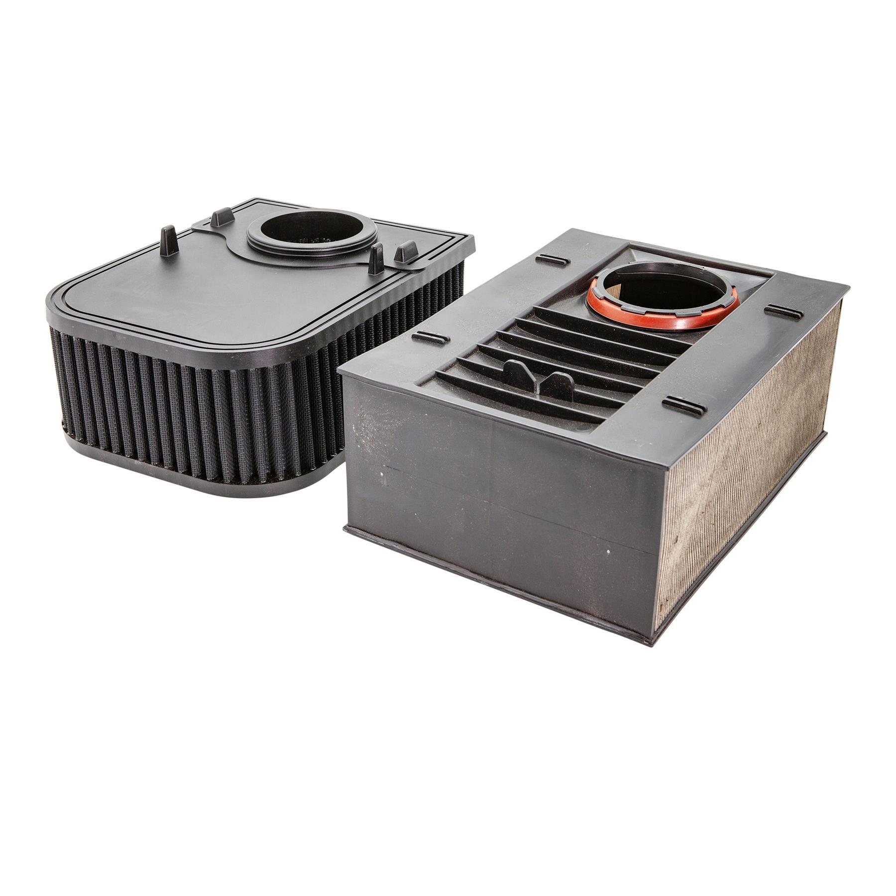 synthetic nanofiber filtration media Fits in the OEM Airbox and replaces inefficient paper filter Easy to clean using our filter maintenance kit - CK-003 Precision injection moulded for a perfect fit Guaranteed surface area using high quality custom blended polymer  What Does It Do? This Ramair performance filter has been designed to replace your standard OEM air filter inside your vehicles air box. These filters are made using a high quality