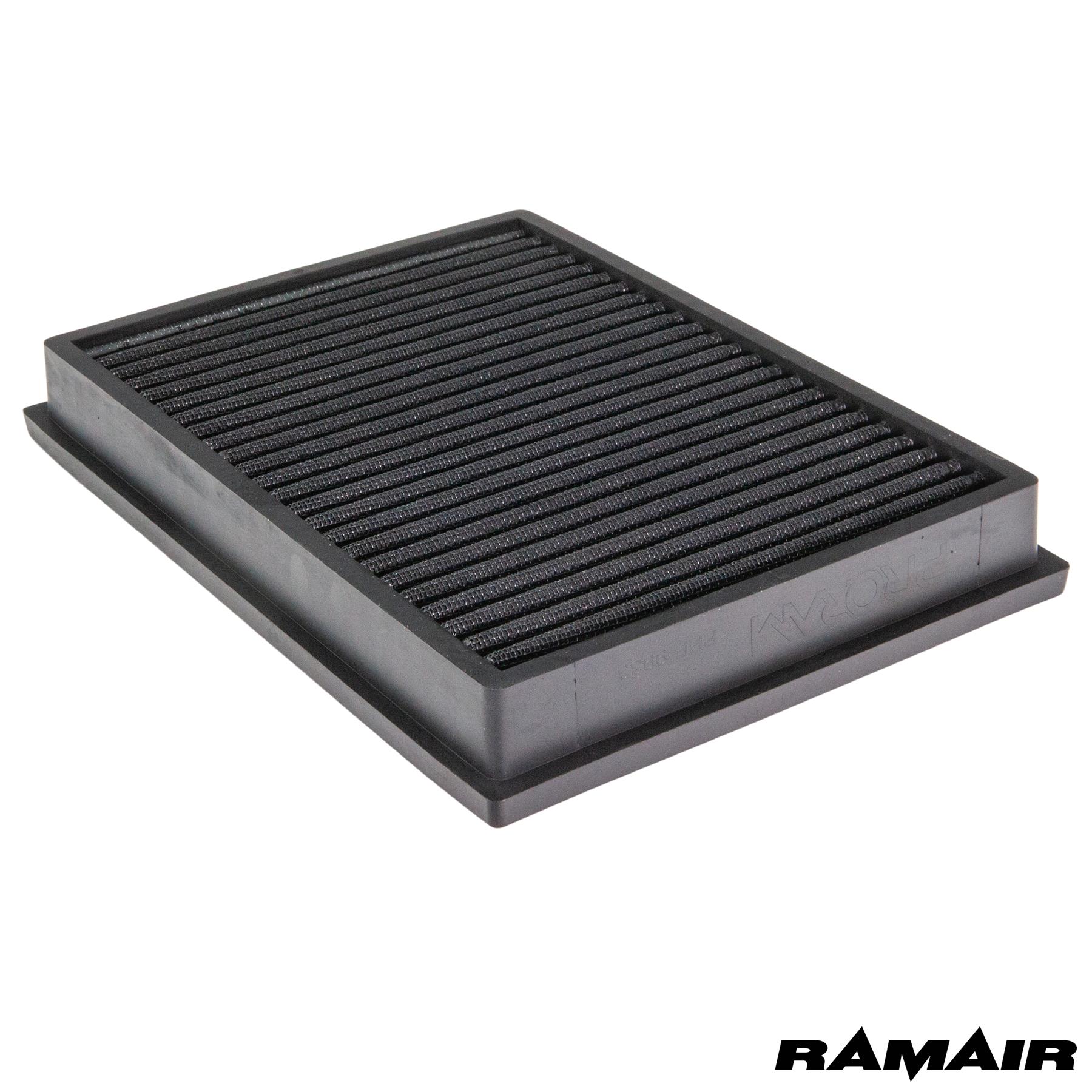 synthetic nanofiber filtration media Fits in the OEM Airbox and replaces inefficient paper filter Easy to clean using our filter maintenance kit - CK-003 Precision injection moulded for a perfect fit Guaranteed surface area using high quality custom blended polymer  What Does It Do? This Ramair performance filter has been designed to replace your standard OEM air filter inside your vehicles air box. These filters are made using a high quality