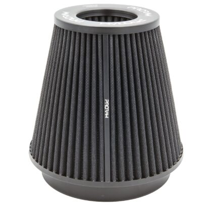 synthetic nanofiber filtration media which is pleated to maximise surface area and in turn increase air flow. Utilising over 35 years of experience in the field of motorsport filtration the pleated range by Ramair is the premium choice on the market today for your fast road or track car. This filter is designed to be used in conjuction with our velocity stacks (SKU: VS-*SIZE*-BK) Clean using our filter maintenance kit - CK-003 Filter Neck Internal Diameter: 152mm (6inch) Filter Neck Length: 25mm (1inch) Filter Base Width: 195mm (7.7inch) Filter Top Width: 120mm (4.7inch) Filter Overall Length: 200mm (7.9inch) Filter Material: Pleated Nanofibre Filter Base Material: Rubber polymer