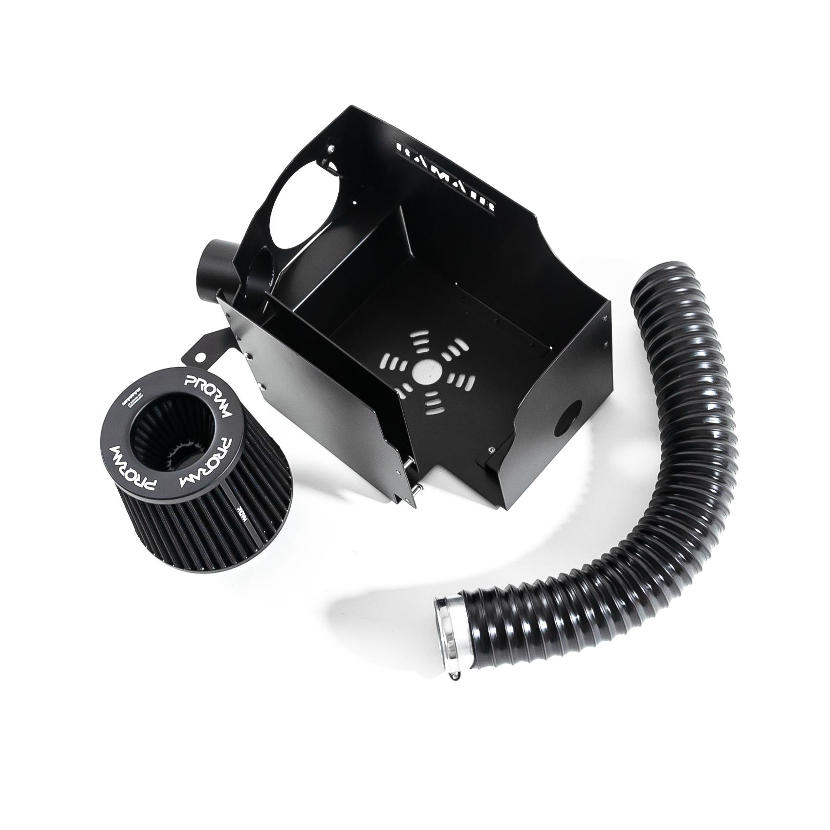 This Performance intake kit is designed for the 2004 - 2006 (BMW) Mini Cooper S R53 1.6 supercharged.  Features  Improves performance and throttle response Enhanced induction and supercharged sound Full fitting kit and instructions Easy to clean using our filter maintance kit - CK-003  What Does It Do? This performance intake kit allows improved air flow and sound over the standard restrictive factory equipment. What Will I Get? Ramair Filters utilise the top-quality components in all their kits see below for what this kit will include:  Black powder coated heat shield Proram pleated filter Black PVC cold air ducting Full fitting kit with easy step by step instructions  If you have any queries on product fitment then please contact us via 01793 296 344 or on our live chat and one of our brand associates will be more than happy to assist.