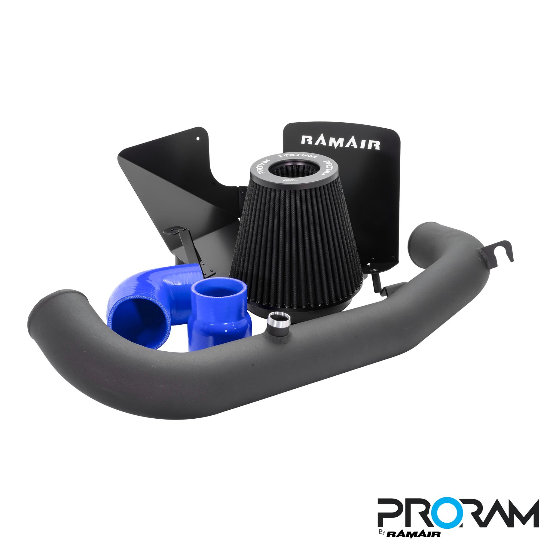 designed to fit directly into the OEM standard airbox mounting points and rubbers without the need for modifciation ProRam pleated aluminium base filter Aluminium intake hard pipe that maintains 76mm diameter all the way back to the turbo inlet. Full fitting kit with easy step by step instructions