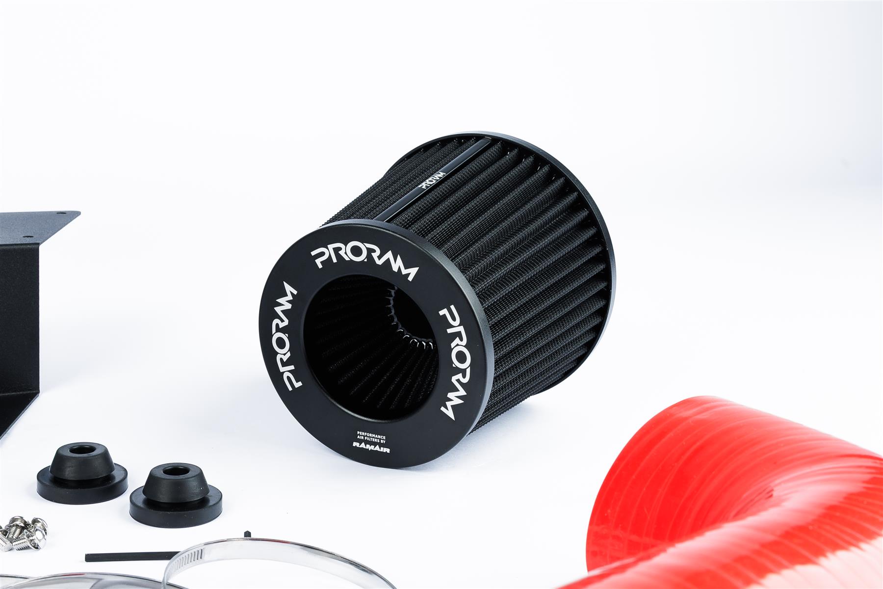 This Performance intake kit with red silicone intake pipe is designed to fit Audi