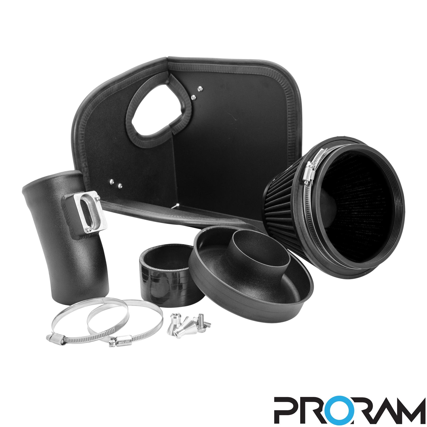 and JCW (F56) 2.0T (B48 engine). This kit is for vehicles with the oval shaped MAF sensor. Please check your factory air box to see which air flow sensor you have. Features  This kit mounts to standard factory mounting points and rubbers.  The heat shield helps maintian low intake temperatures by providing a barrier between the air filter and the rest of the engine bay. This kit directs the air from the factory cold feed around the cone filter. Twin-tangential velocity stack