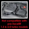 and JCW (F56) 2.0T (B48 engine). This kit is for vehicles with rectangular shaped MAF sensor. Please check your factory air box to see the MAF sensor shape. Features  This kit mounts to standard factory mounting points and rubbers.  The heat shield helps maintian low intake temperatures by providing a barrier between the air filter and the rest of the engine bay. This kit directs the air from the factory cold feed around the cone filter. Twin-tangential velocity stack