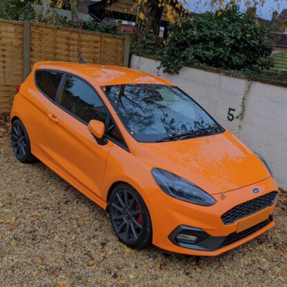 This Performance intake kit is designed to fit the 2018 - 2020 MK8 Ford Fiesta ST with the 1.5 EcoBoost engine Features  Improves performance and throttle response Enhanced induction and turbo sound Full fitting kit and instructions Easy to clean using our filter maintance kit - CK-003  What Does It Do? This performance intake kit allows improved air flow and sound over the standard restrictive factory equipment. What Will I Get? Ramair Filters utilise the top-quality components in all their kits see below for what this kit will include:  Black powder coated heat shield Proram pleated air filter Black silicone couplers Black powder coated hard intake pipe Full fitting kit with easy step by step instructions  If you have any queries on this product fitment then please contact us via 01793 296 342 or on our live chat and one of our brand associates will be more than happy to assist.