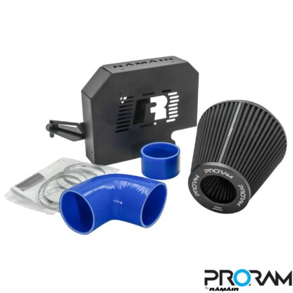 Performance PRORAM induction kit for the Ford Focus ST 225 to replace the restrictive airbox in your engine bay. Features  An open air induction kit will give your car that ever needed increase in induction.  Will give the vehicle an increase in BHP and more importantly torque. Optimise airflow and filtration by utilising the twin-tangential velocity stack that brings smooth air flow and the nanofibre filtration media. In-house designed laser cut aluminium ECU bracket which still fits to your standard mounting points. Easy to clean using our filter maintance kit - CK-003  What Does It Do? This induction kit will increase the airflow into the turbo while increasing engine noise over the restrictive factory air intake system. This kit includes everything required for the fitting of the induction kit. What Will I Get? Ramair Filters utilise the top-quality components in all their kits see below for what this kit will include:  Black heat shield PRORAM pleated filter Black silicone 4 ply inlet pipe Full fitting kit with easy step by step instructions Laser cut aluminium ECU bracket  If you have any queries on product fitment then please contact us via 01793 296 344 or on our live chat and one of our brand associates will be more than happy to assist.