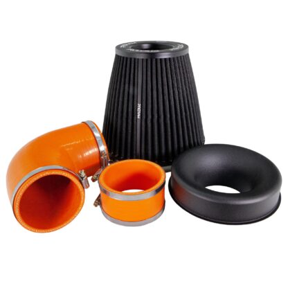 Performance PRORAM induction kit for the Ford Focus ST 225 to replace the restrictive airbox in your engine bay. Features  An open air induction kit will give your car that ever needed increase in induction.&nbsp; Will give the vehicle an increase in BHP and more importantly torque. Optimise airflow and filtration by utilising the twin-tangential velocity stack that brings smooth air flow and the nanofibre filtration media. Easy to clean using our filter maintance kit - CK-003  What Does It Do? This induction kit will increase the airflow into the turbo while increasing engine noise over the restrictive factory air intake system. This kit includes everything required for the fitting of the induction kit. What Will I Get? Ramair Filters utilise the top-quality components in all their kits see below for what this kit will include:  Black heat shield PRORAM pleated filter Black silicone 4 ply inlet pipe Full fitting kit with easy step by step instructions  If you have any queries on product fitment then please contact us via 01793 296 344 or on our live chat and one of our brand associates will be more than happy to assist.