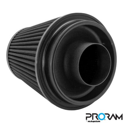 Performance PRORAM induction kit for the Ford Focus ST 225 to replace the restrictive airbox in your engine bay. Features  An open air induction kit will give your car that ever needed increase in induction.  Will give the vehicle an increase in BHP and more importantly torque. Optimise airflow and filtration by utilising the twin-tangential velocity stack that brings smooth air flow and the nanofibre filtration media. In-house designed laser cut aluminium ECU bracket which still fits to your standard mounting points. Easy to clean using our filter maintance kit - CK-003  What Does It Do? This induction kit will increase the airflow into the turbo while increasing engine noise over the restrictive factory air intake system. This kit includes everything required for the fitting of the induction kit. What Will I Get? Ramair Filters utilise the top-quality components in all their kits see below for what this kit will include:  Black heat shield PRORAM pleated filter Black silicone 4 ply inlet pipe Full fitting kit with easy step by step instructions Laser cut aluminium ECU bracket  If you have any queries on product fitment then please contact us via 01793 296 344 or on our live chat and one of our brand associates will be more than happy to assist.