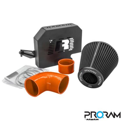 Performance PRORAM induction kit for the Ford Focus ST 225 to replace the restrictive airbox in your engine bay. Features  An open air induction kit will give your car that ever needed increase in induction.  Will give the vehicle an increase in BHP and more importantly torque. Optimise airflow and filtration by utilising the twin-tangential velocity stack that brings smooth air flow and the nanofibre filtration media. In-house designed laser cut aluminium ECU bracket which still fits to your standard mounting points. Easy to clean using our filter maintance kit - CK-003  What Does It Do? This induction kit will increase the airflow into the turbo while increasing engine noise over the restrictive factory air intake system. This kit includes everything required for the fitting of the induction kit. What Will I Get? Ramair Filters utilise the top-quality components in all their kits see below for what this kit will include:  Black heat shield PRORAM pleated filter Black silicone 4 ply inlet pipe Full fitting kit with easy step by step instructions Laser cut aluminium ECU bracket  If you have any queries on product fitment then please contact us via 01793 296 344 or on our live chat and one of our brand associates will be more than happy to assist.