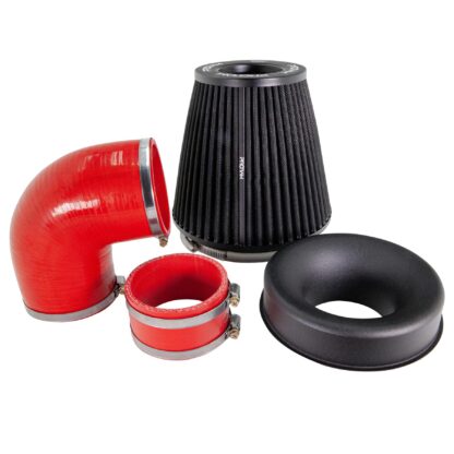 Performance PRORAM induction kit for the Ford Focus ST 225 to replace the restrictive airbox in your engine bay. Features  An open air induction kit will give your car that ever needed increase in induction.  Will give the vehicle an increase in BHP and more importantly torque. Optimise airflow and filtration by utilising the twin-tangential velocity stack that brings smooth air flow and the nanofibre filtration media. Easy to clean using our filter maintance kit - CK-003  What Does It Do? This induction kit will increase the airflow into the turbo while increasing engine noise over the restrictive factory air intake system. This kit includes everything required for the fitting of the induction kit. What Will I Get? Ramair Filters utilise the top-quality components in all their kits see below for what this kit will include:  Black heat shield PRORAM pleated filter Black silicone 4 ply inlet pipe Full fitting kit with easy step by step instructions  If you have any queries on product fitment then please contact us via 01793 296 344 or on our live chat and one of our brand associates will be more than happy to assist.