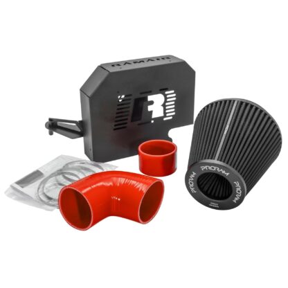 Performance PRORAM induction kit for the Ford Focus ST 225 to replace the restrictive airbox in your engine bay. Features  An open air induction kit will give your car that ever needed increase in induction.  Will give the vehicle an increase in BHP and more importantly torque. Optimise airflow and filtration by utilising the twin-tangential velocity stack that brings smooth air flow and the nanofibre filtration media. In-house designed laser cut aluminium ECU bracket which still fits to your standard mounting points. Easy to clean using our filter maintance kit - CK-003  What Does It Do? This induction kit will increase the airflow into the turbo while increasing engine noise over the restrictive factory air intake system. This kit includes everything required for the fitting of the induction kit. What Will I Get? Ramair Filters utilise the top-quality components in all their kits see below for what this kit will include:  Black heat shield PRORAM pleated filter Black silicone 4 ply inlet pipe Full fitting kit with easy step by step instructions Laser cut aluminium ECU bracket  If you have any queries on product fitment then please contact us via 01793 296 344 or on our live chat and one of our brand associates will be more than happy to assist.