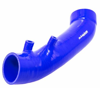 The Ramair Silicone Intake Pipe (part no. RIP-002) has been designed to replace the standard OEM plastic induction hose on the 2.0L Honda Civic Type R FN2 The hose is constructed to provide a constant radius reducing restriction in the initial stage of the intake tract and is a direct replacement for the factory pipework. The hose is supplied with a pair of high quality Stainless Steel W2 hose clamps replacing the difficult to use OEM spring clamps. The hose is made from high-quality silicone with 5-ply polyester mesh reinforcement for added structural rigidity to prevent collapse under high load. It can be used in conjunction with the standard factory air box or any aftermarket induction kit that mounts to the standard air box position.  Silicone Internal Diameter: 76mm Silicone Internal Diameter: 60mm