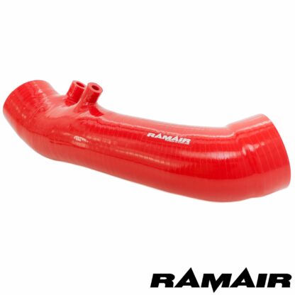 The Ramair Silicone Intake Pipe (part no. RIP-002) has been designed to replace the standard OEM plastic induction hose on the 2.0L Honda Civic Type R FN2 The hose is constructed to provide a constant radius reducing restriction in the initial stage of the intake tract and is a direct replacement for the factory pipework. The hose is supplied with a pair of high quality Stainless Steel W2 hose clamps replacing the difficult to use OEM spring clamps. The hose is made from high-quality silicone with 5-ply polyester mesh reinforcement for added structural rigidity to prevent collapse under high load. It can be used in conjunction with the standard factory air box or any aftermarket induction kit that mounts to the standard air box position.  Silicone Internal Diameter:  Silicone Internal Diameter: