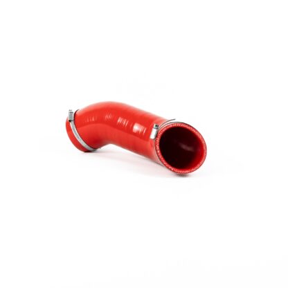 This Ramair Silicone Intake Pipe has been designed to replace the standard OEM plastic induction hose on the 245bhp 2.0 TSI EA888 Gen 4 engine in the VW Golf mk8 GTI other MQB Evo platform vehicles. The hose is constructed to provide a constant radius reducing restriction in the initial stage of the intake tract and is a direct replacement for the factory pipework. The hose is supplied with a pair of high quality Stainless Steel W2 hose clamps replacing the difficult to use OEM spring clamps. The hose is made from high-quality mutli-ply silicone with fabric mesh reinforcement. It can be used in conjunction with the standard factory air box or any aftermarket induction kit that mounts to the standard air box position. The internal measurements are 80mm diameter at the airbox end and 70mm diameter at the turbo adapter.