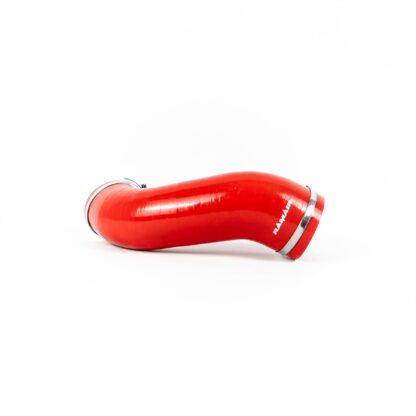 This Ramair Silicone Intake Pipe has been designed to replace the standard OEM plastic induction hose on the 245bhp 2.0 TSI EA888 Gen 4 engine in the VW Golf mk8 GTI other MQB Evo platform vehicles. The hose is constructed to provide a constant radius reducing restriction in the initial stage of the intake tract and is a direct replacement for the factory pipework. The hose is supplied with a pair of high quality Stainless Steel W2 hose clamps replacing the difficult to use OEM spring clamps. The hose is made from high-quality mutli-ply silicone with fabric mesh reinforcement. It can be used in conjunction with the standard factory air box or any aftermarket induction kit that mounts to the standard air box position. The internal measurements are 80mm diameter at the airbox end and 70mm diameter at the turbo adapter.