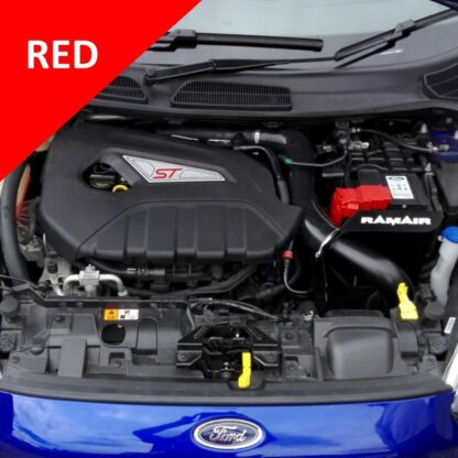 The Ramair Silicone Intake Pipe (part no. RIP-180) has been designed to replace the standard OEM plastic induction hose on the Ford Fiesta ST 180. The hose is constructed to provide a constant radius reducing restriction in the initial stage of the intake tract. The hose is supplied with high quality Stainless Steel W2 hose clamps and Billet CNC machined adapter to allow connection of the standard breather pipe in the standard factory position. The hose is made from high-quality mutli-ply silicone with fabric mesh reinforcement. It is available in Black