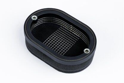 supported by a stainless steel cage and provides maximum surface area to optimise the airflow for induction ramming. The range of baseplates are cut for a variety of well known carburettor types and have quick-release fasteners to attach the element. RS-Series filter elements are manufactured at four standard heights to take account of variations in the space available for fitting. Features  High performance twin layer foam Black powder coated base plate Easy to use push clips to attach and detach filter&nbsp; Easy to clean using our filter maintance kit - CK-003 Guaranteed against manufacturing defects for life (single user
