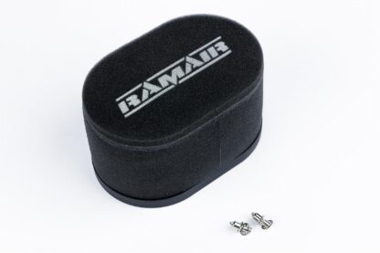 supported by a stainless steel cage and provides maximum surface area to optimise the airflow for induction ramming. The range of baseplates are cut for a variety of well known carburettor types and have quick-release fasteners to attach the element. RS-Series filter elements are manufactured at four standard heights to take account of variations in the space available for fitting. Features  High performance twin layer foam Black powder coated base plate Easy to use push clips to attach and detach filter  Easy to clean using our filter maintance kit - CK-003 Guaranteed against manufacturing defects for life (single user