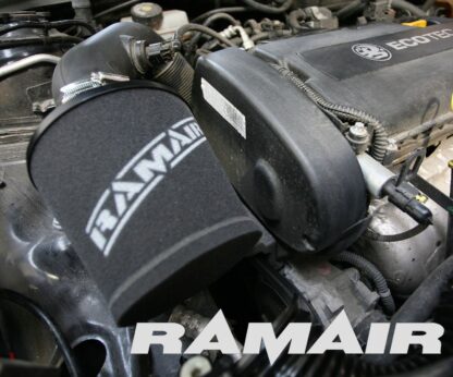 Ramair SR induction kits are designed to eliminate the major sources of air flow restriction that your vehicle experiences from the factory intake system. Ramair guarantees that by replacing your restrictive OEM intake system with an aftermarket Ramair component you will see an increase in power and throttle response. The CC filters supplied with our SR kits are made from our twin core Ramair Aeriform foam and T304 stainless steel cage which is used in many of our tier 1 Motorsport applications for maximum strength. The filters are designed to achieve high